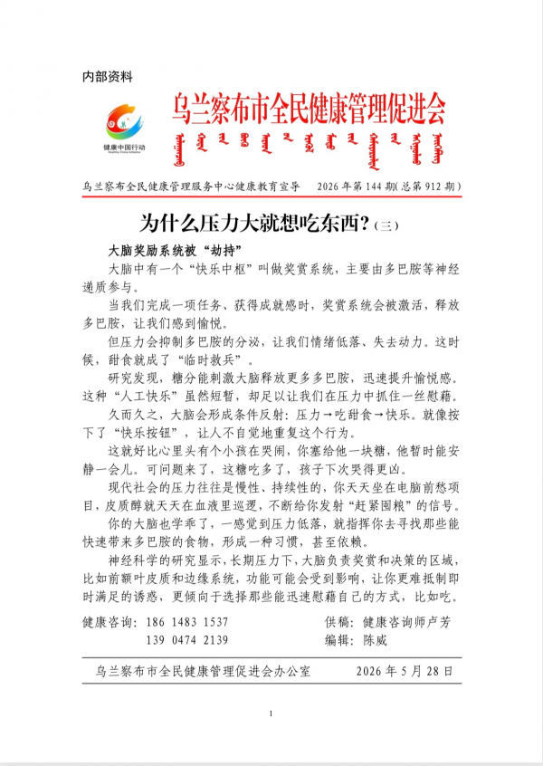 为什么压力大就想吃东西?(三)